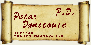 Petar Danilović vizit kartica